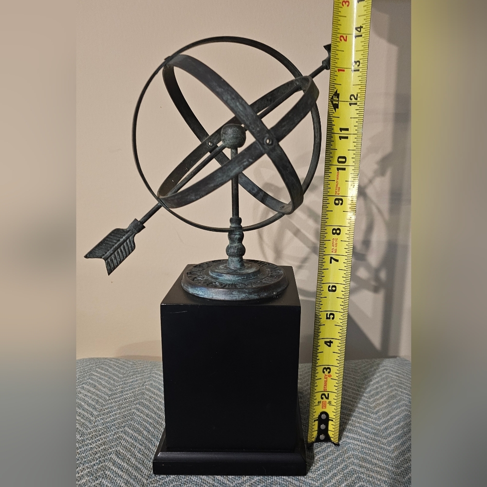 Vintage Decorative Wood & Iron Armillary from Ethan Allen. 4.07 lbs. - Picture 4 of 5